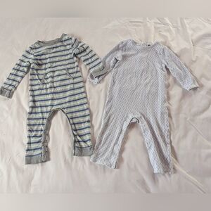 Janie and Jack anchor  & Peek strips  Boys Romper one piece 12 To 18 Months x 2